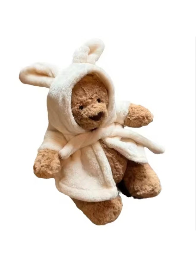 AFRIDIAN Plush Teddy Bear with Removable Bathrobe | Soft Stuffed Animal Toy with Hooded Robe | Cute Collectible Plush Gift for Kids & Adults - Image 2